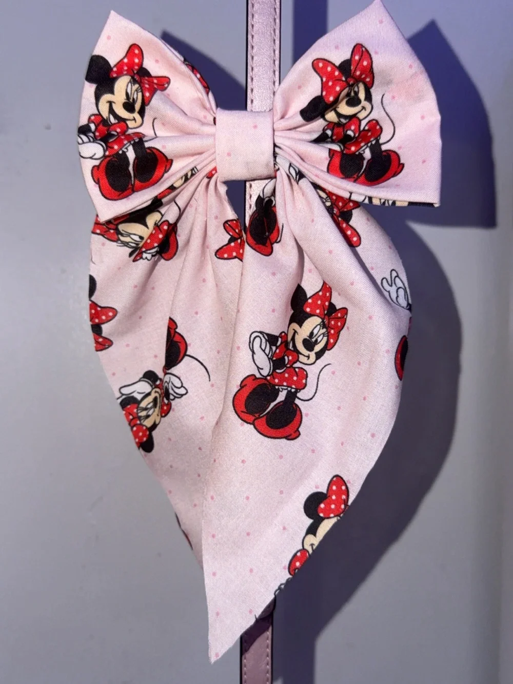 Kids Pink Minnie Bow Hair Clip - Classic Character Print
